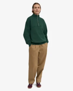 Organic Quarter Zip - Emerald Green