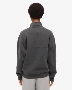 Organic Quarter Zip - Faded Black