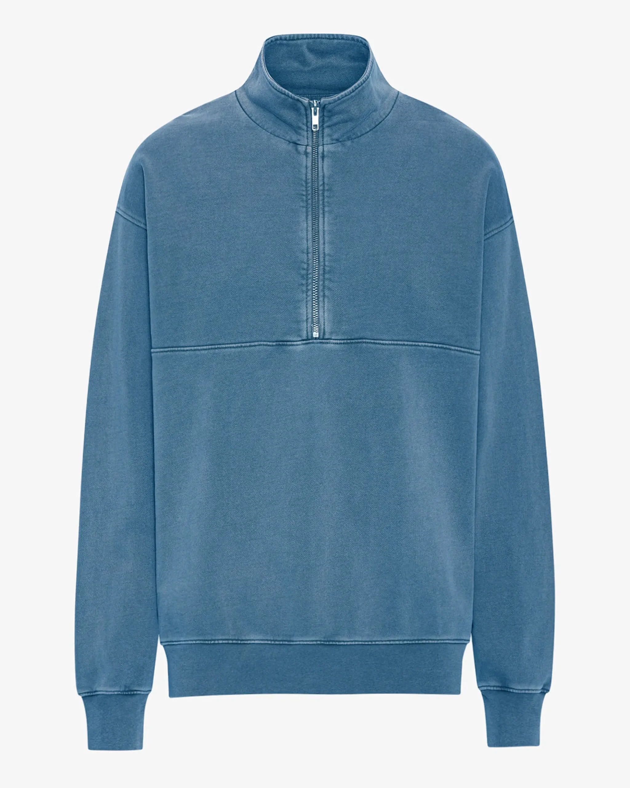 Organic Quarter Zip - Faded Indigo