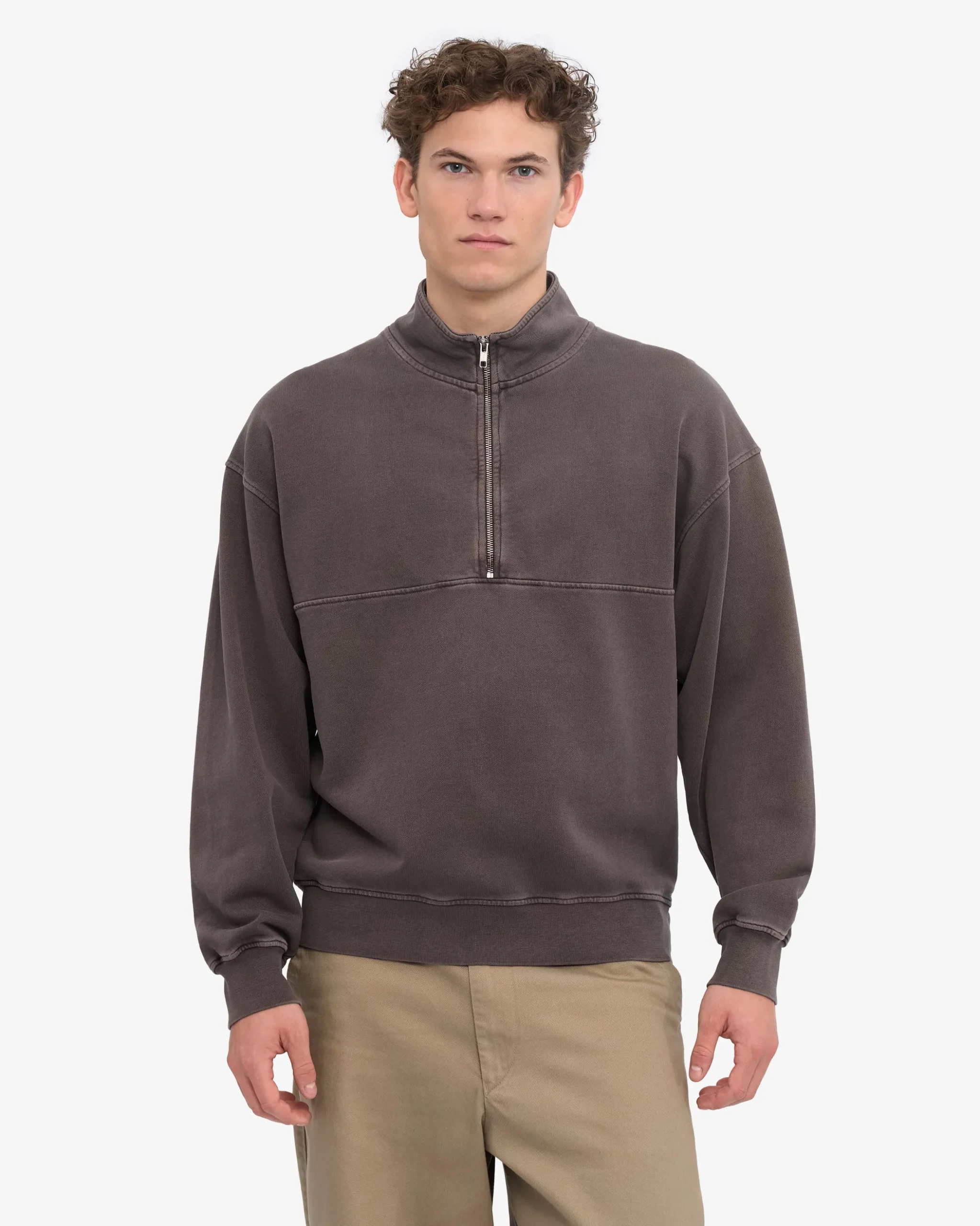 Organic Quarter Zip - Faded Mud