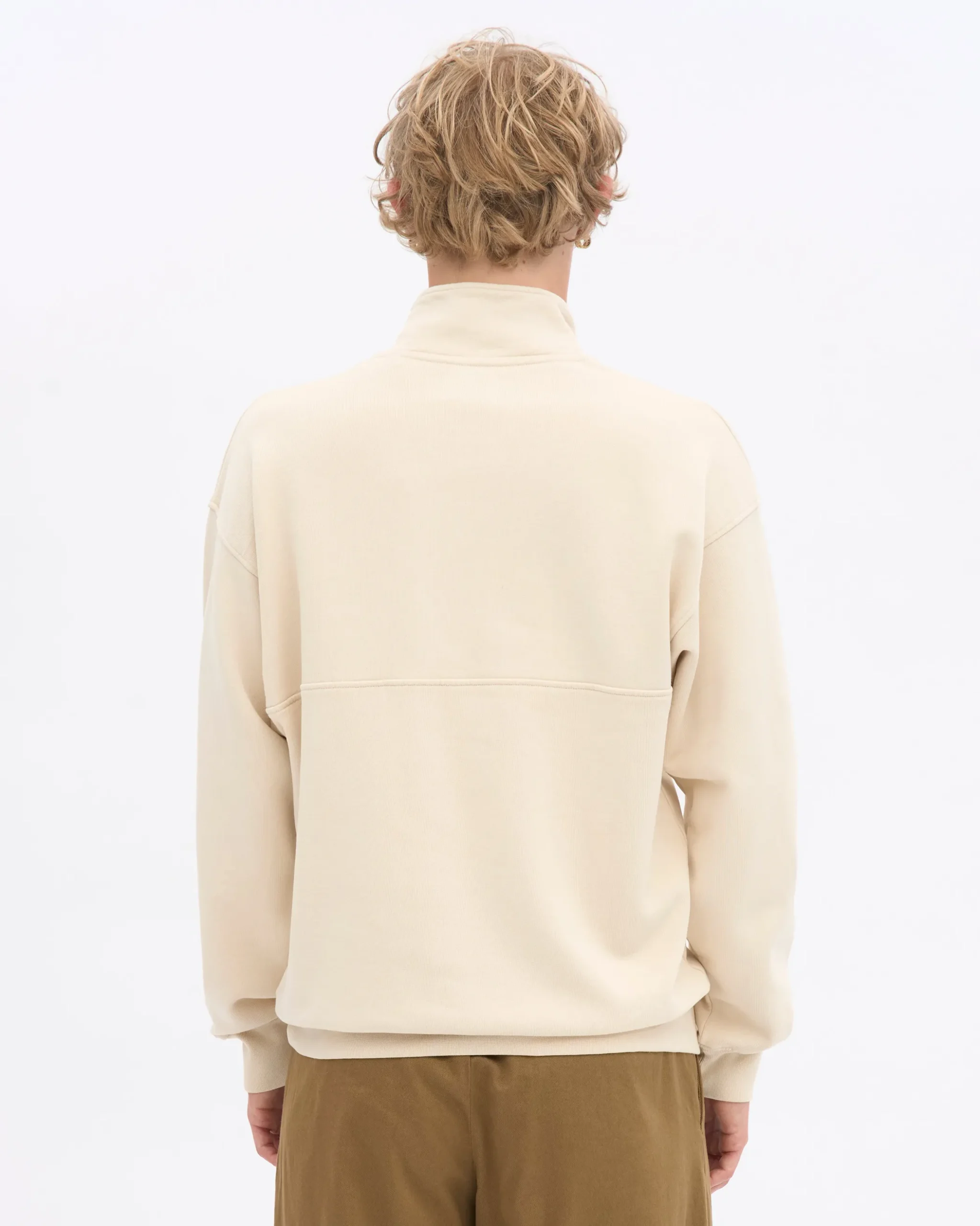 Organic Quarter Zip - Ivory White