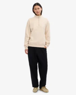 Organic Quarter Zip - Ivory White