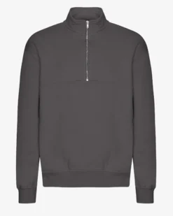 Organic Quarter Zip - Lava Grey