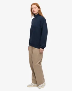 Organic Quarter Zip - Navy Blue