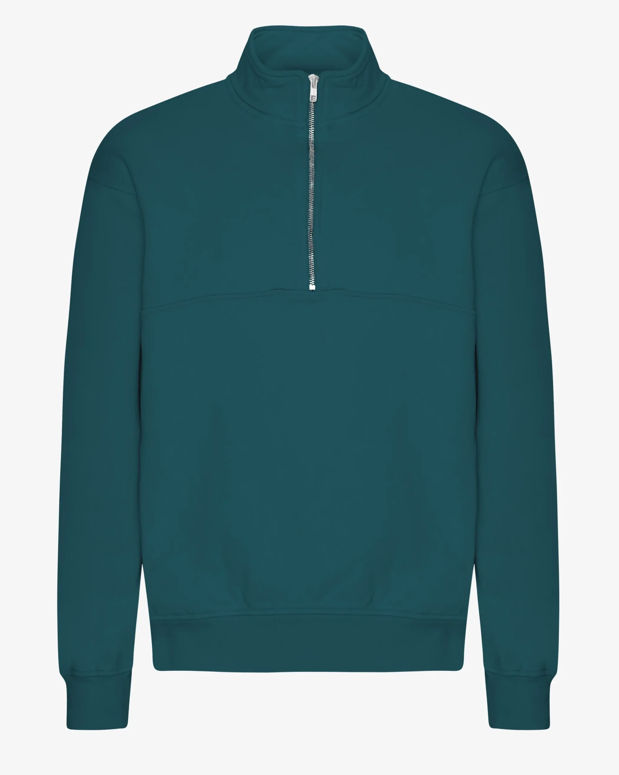 Organic Quarter Zip - Ocean Green