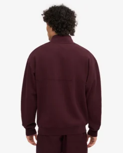 Organic Quarter Zip - Oxblood Red