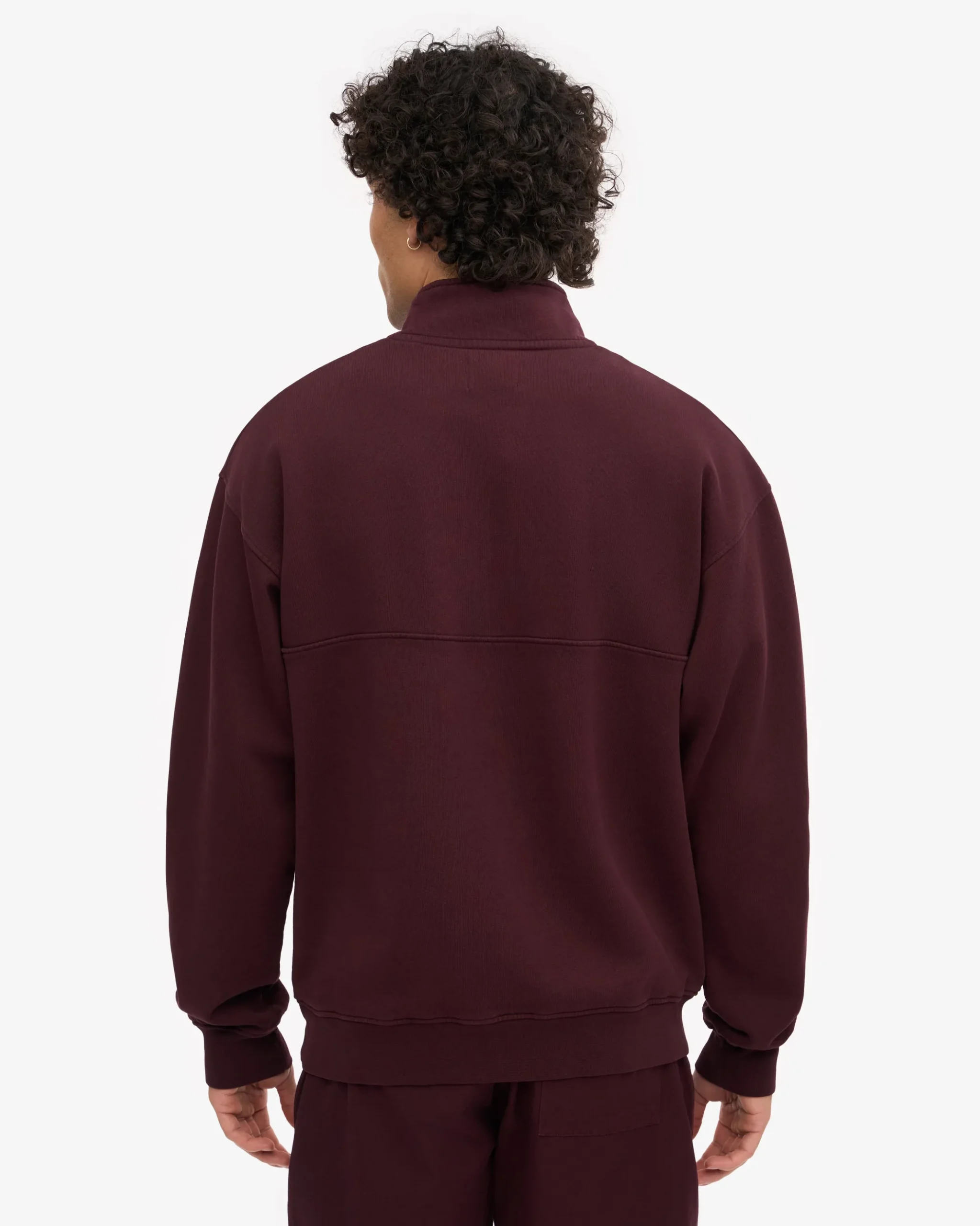 Organic Quarter Zip - Oxblood Red