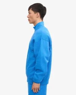 Organic Quarter Zip - Pacific Blue