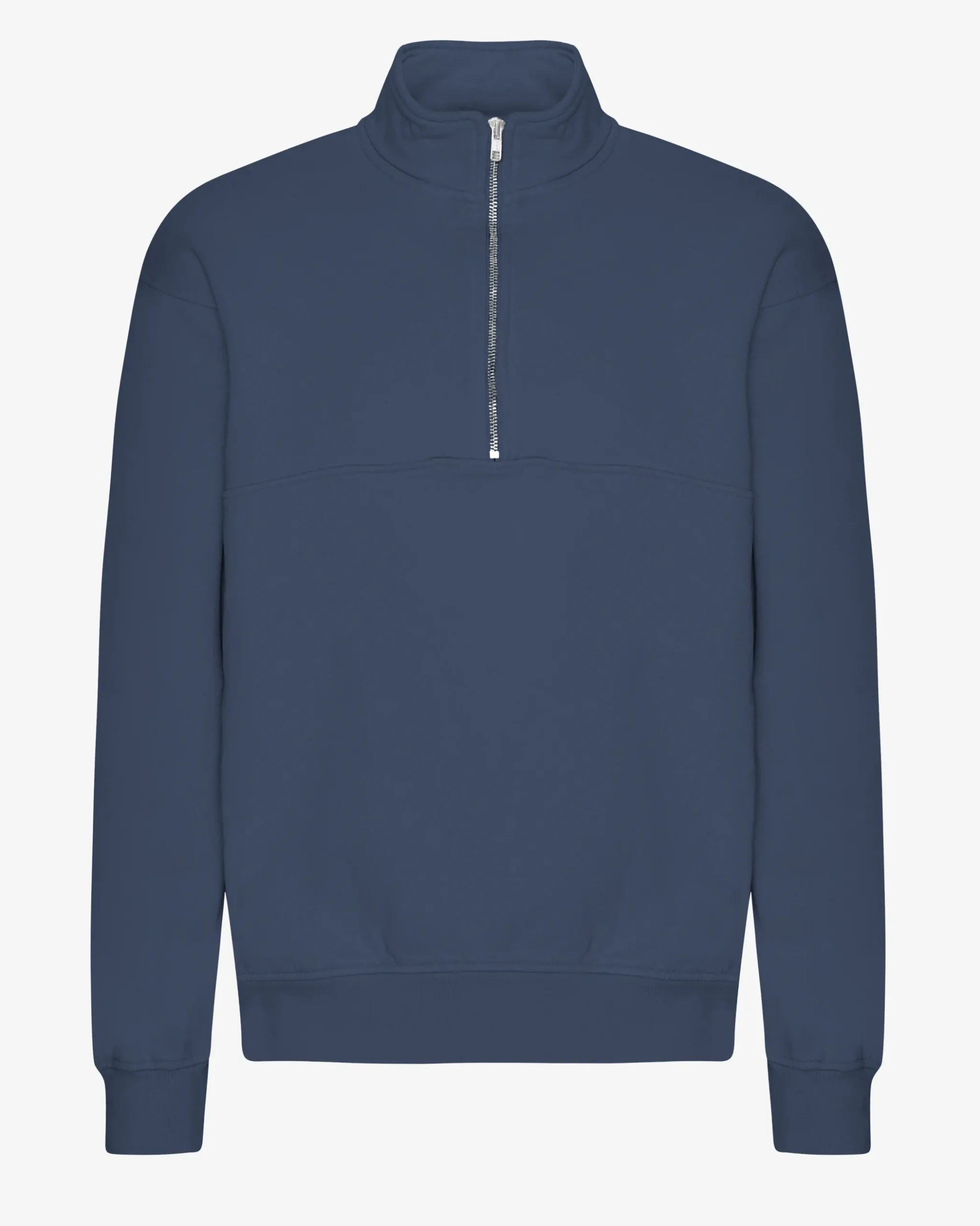 Organic Quarter Zip - Petrol Blue