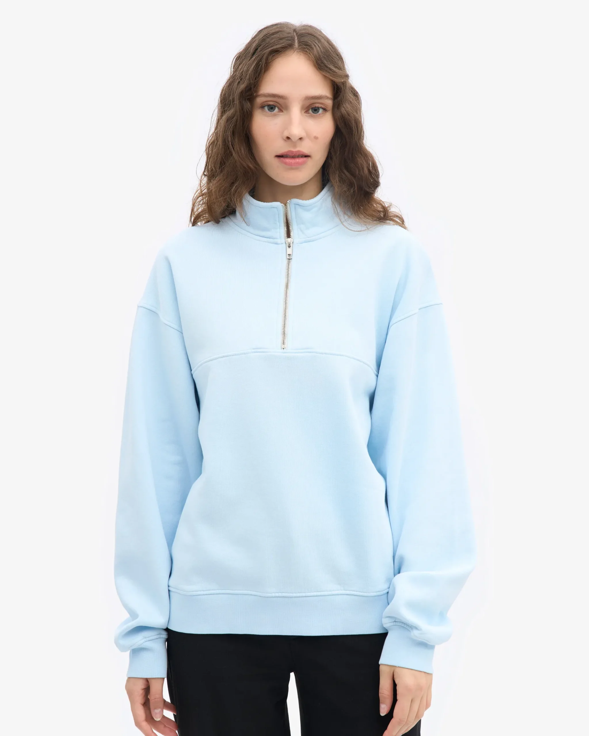 Organic Quarter Zip - Polar Blue