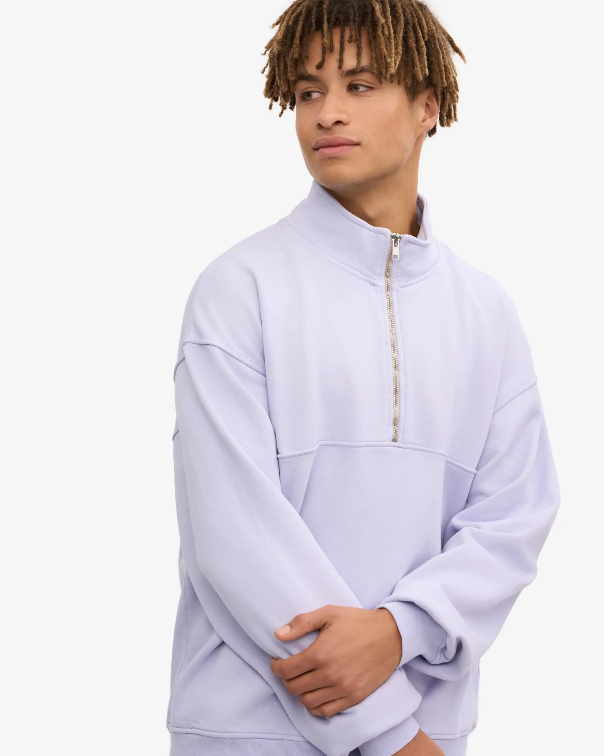 Organic Quarter Zip - Soft Lavender
