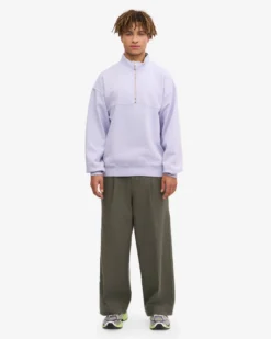 Organic Quarter Zip - Soft Lavender
