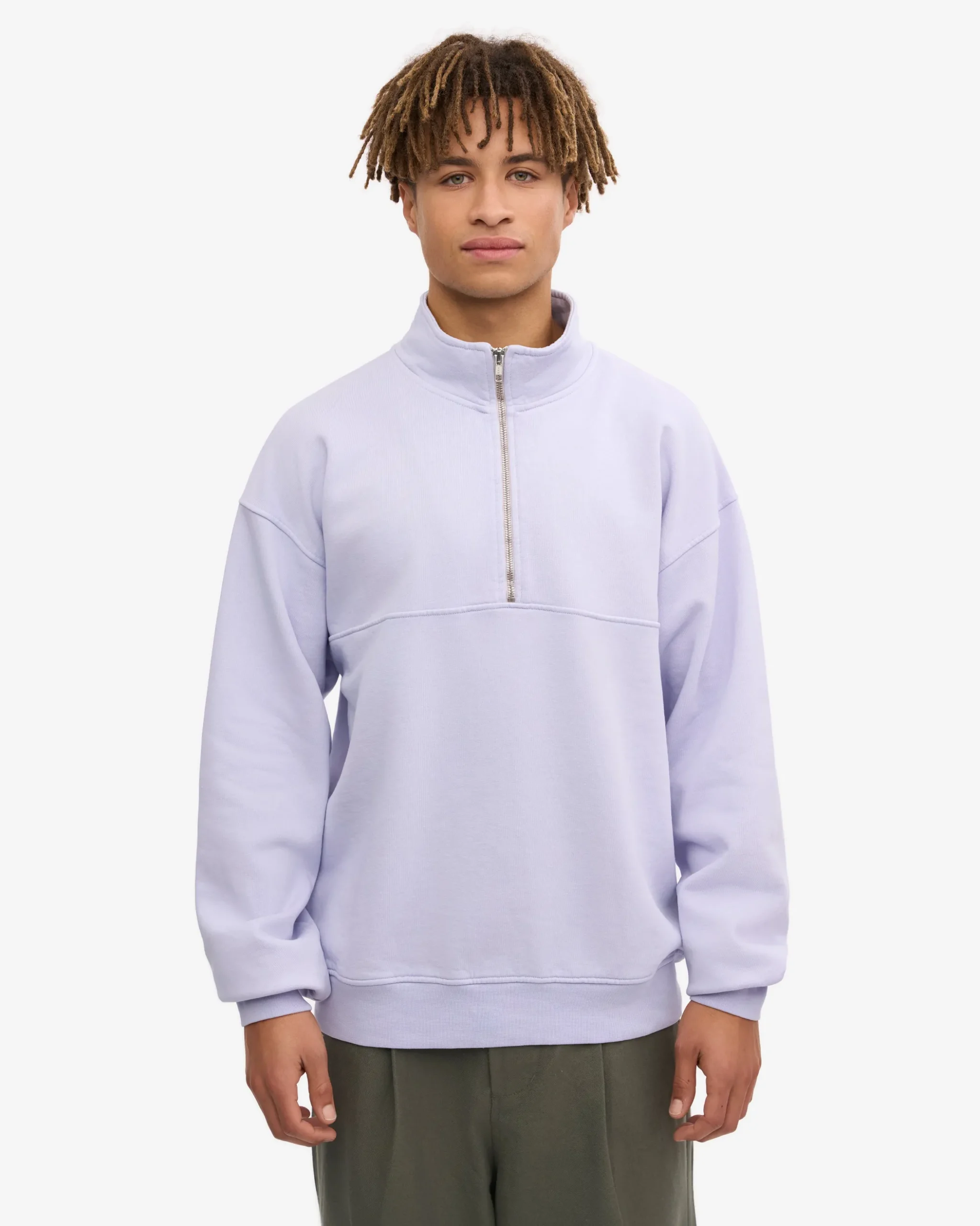 Organic Quarter Zip - Soft Lavender