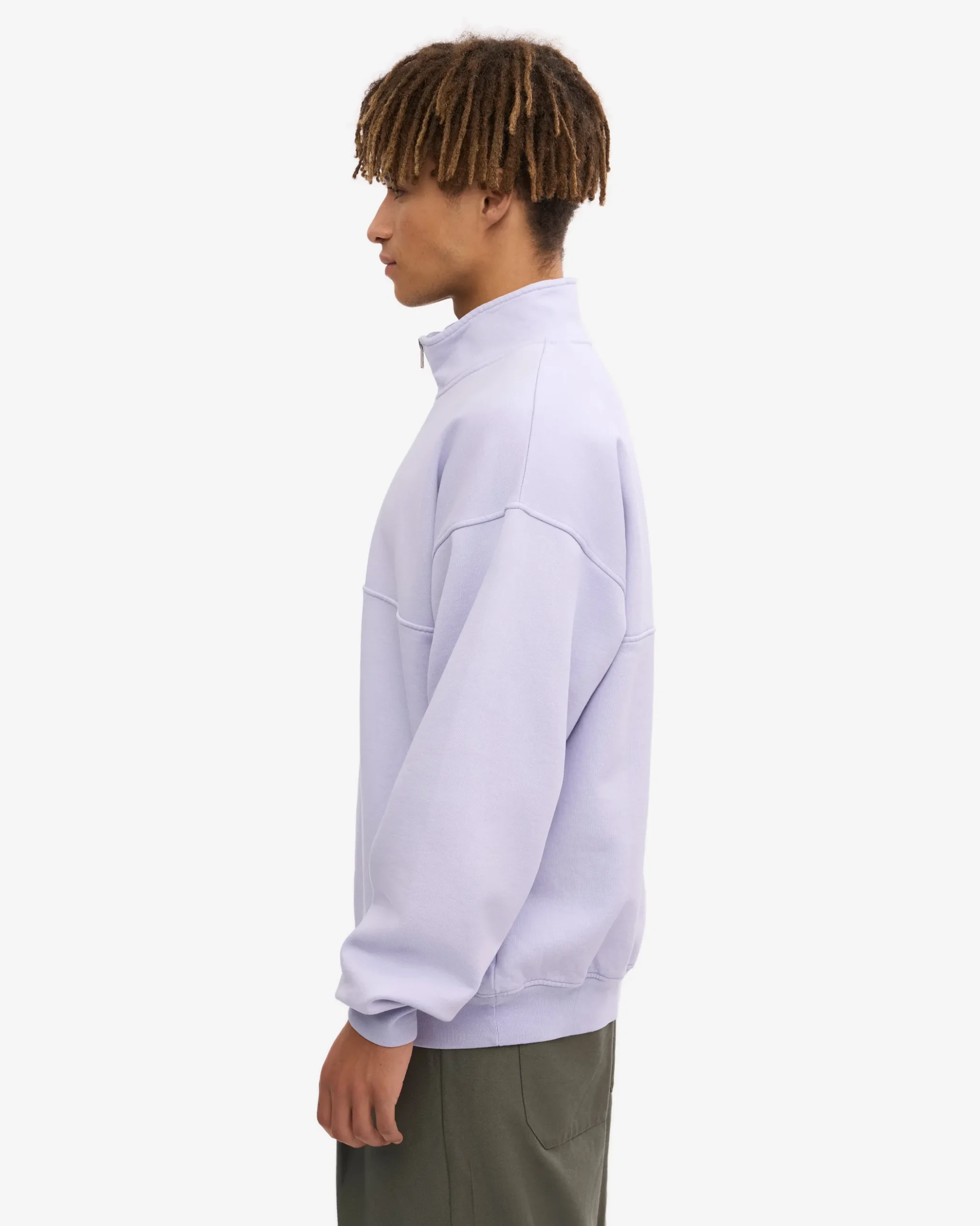 Organic Quarter Zip - Soft Lavender