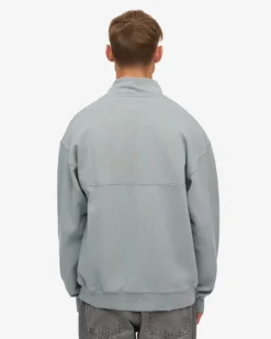 Organic Quarter Zip - Steel Blue