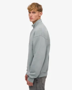 Organic Quarter Zip - Steel Blue