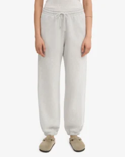 Organic Relaxed Hood Sweatsuit - Snow Melange