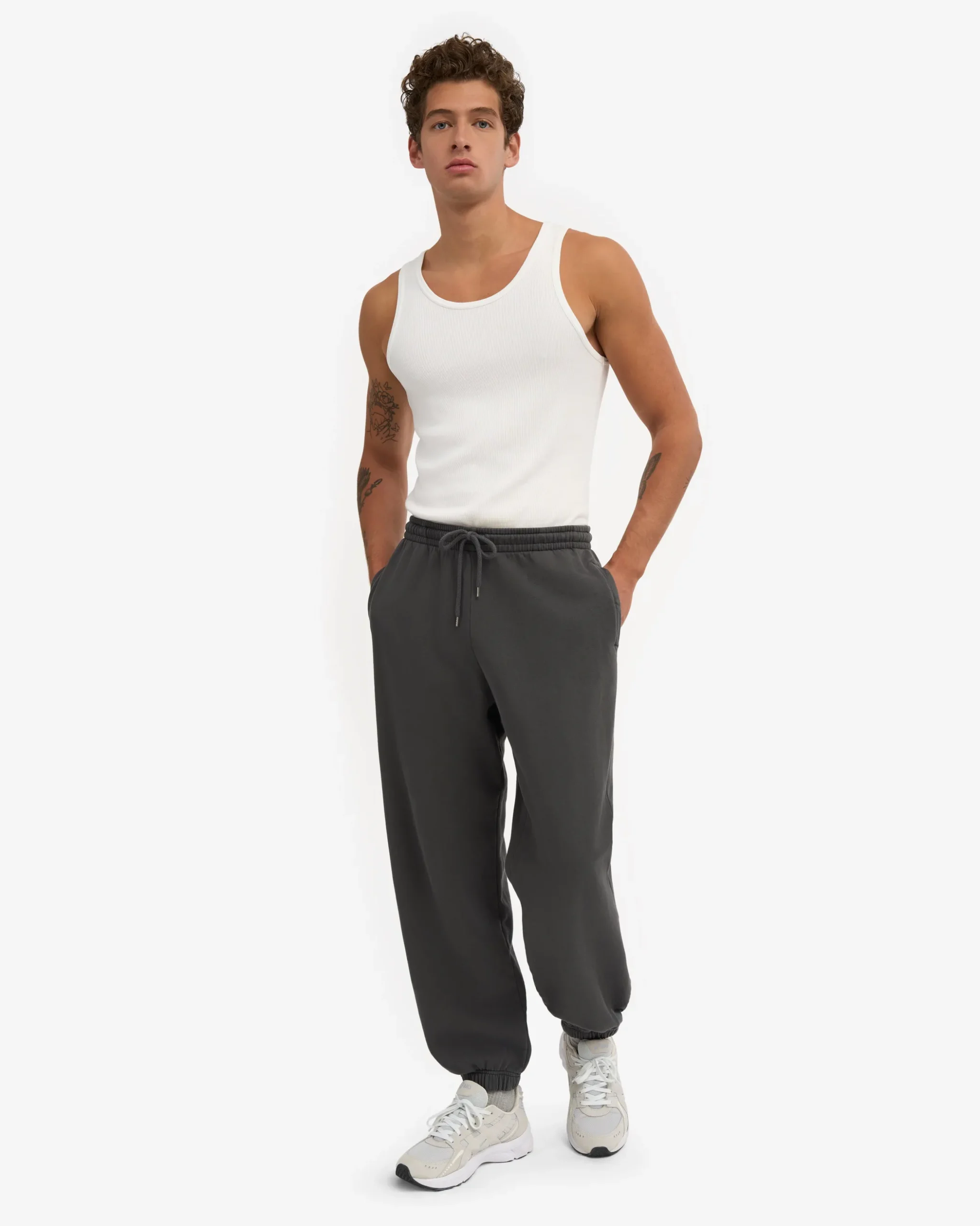 Organic Relaxed Hood Sweatsuit - Lava Grey