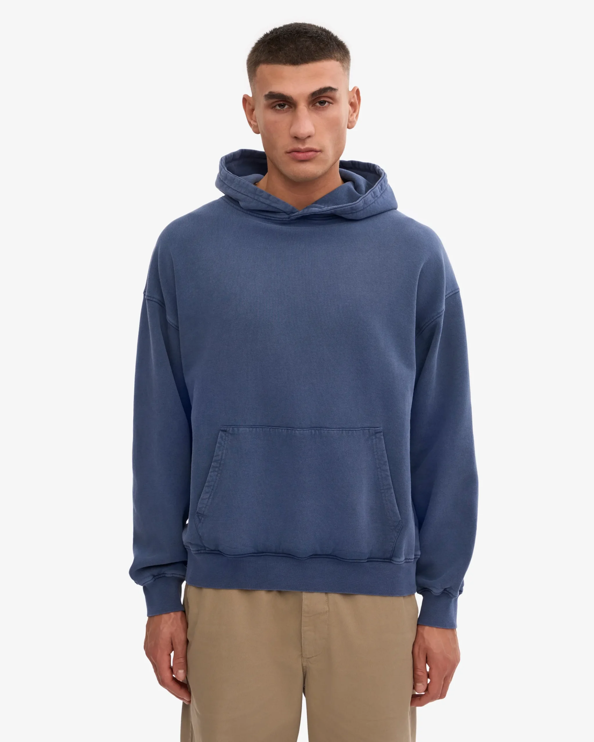 Organic Relaxed Hood Sweatsuit - Neptune Blue