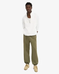 Organic Relaxed Sweatpants - Dusty Olive