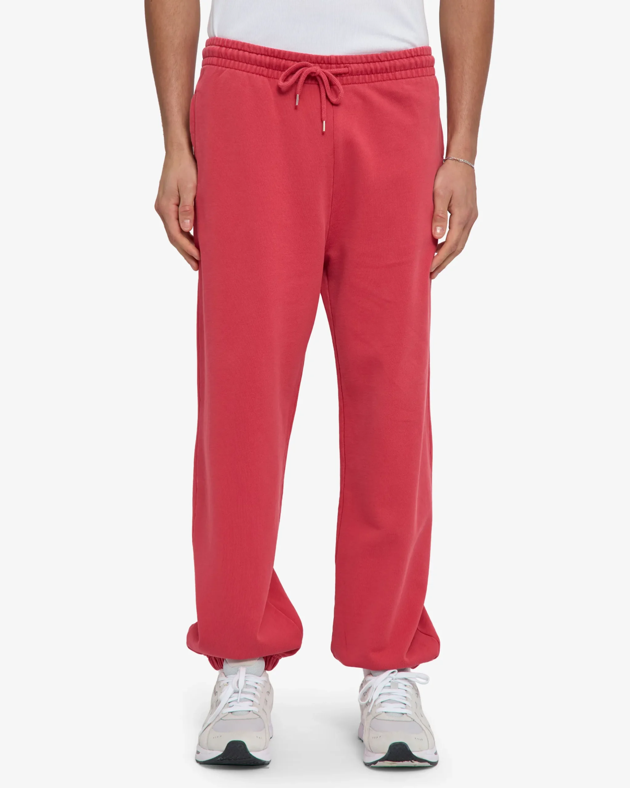 Organic Relaxed Sweatpants - Faded Red