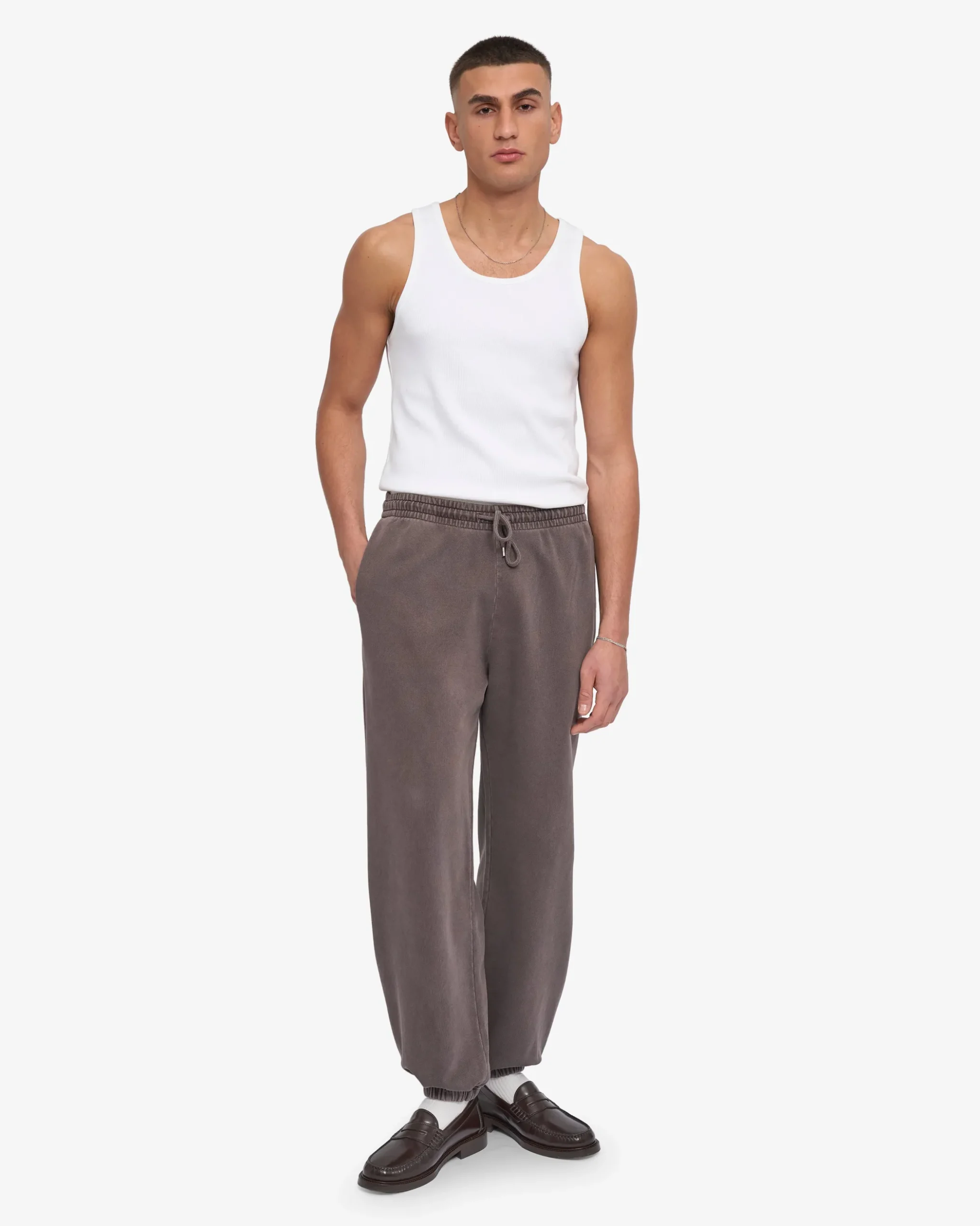 Organic Relaxed Sweatpants - Faded Mud