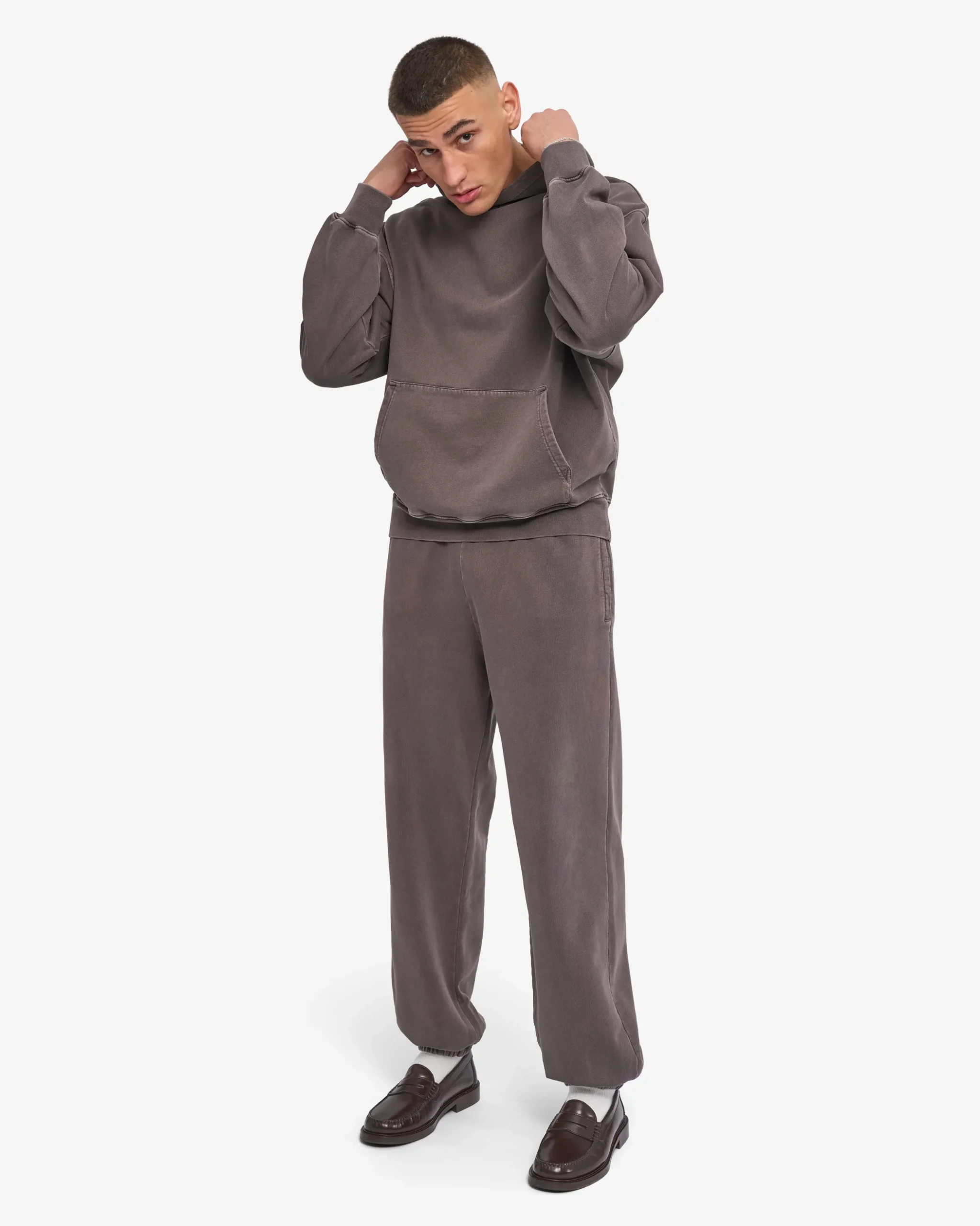 Organic Relaxed Sweatpants - Faded Mud