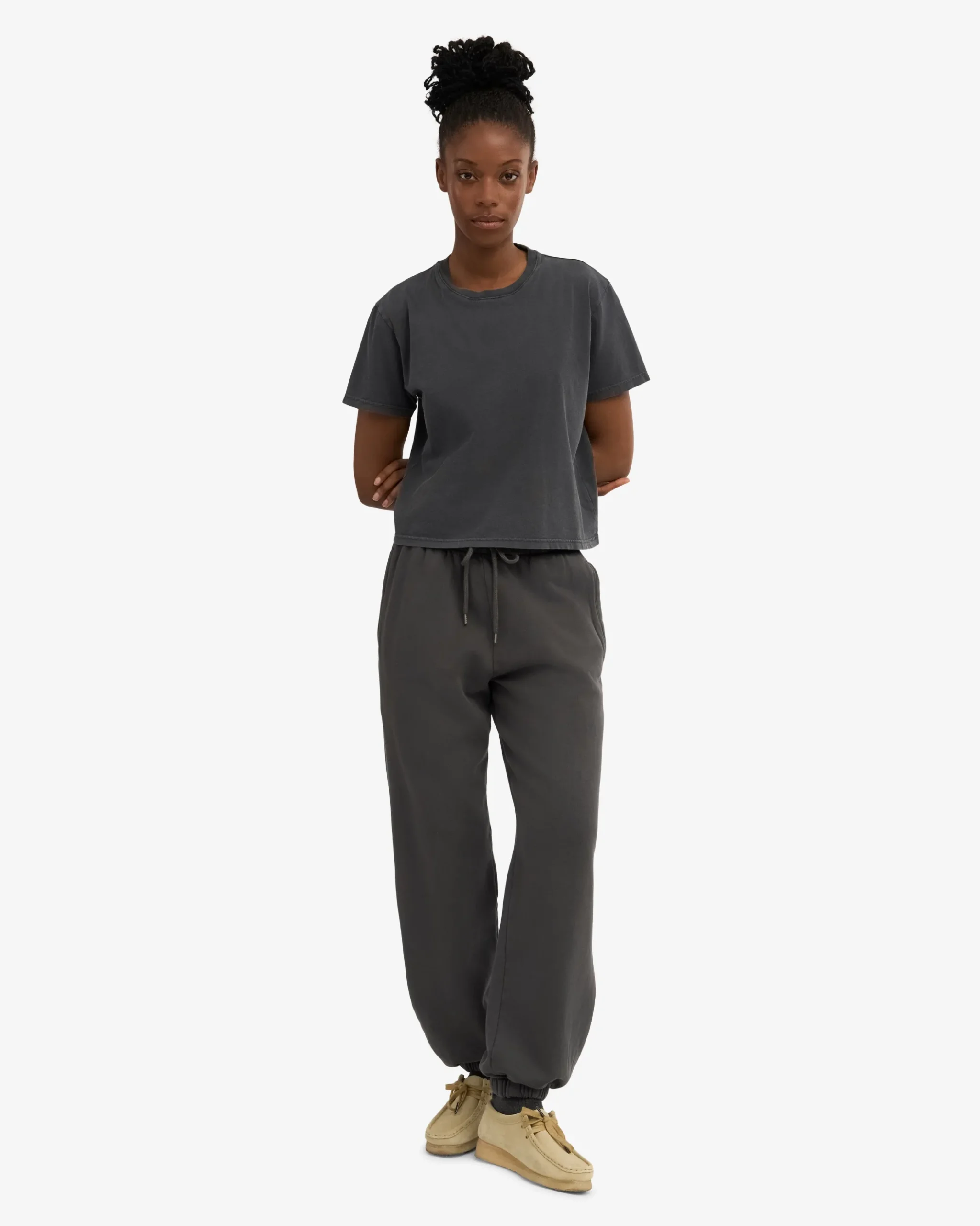 Organic Relaxed Sweatpants - Lava Grey