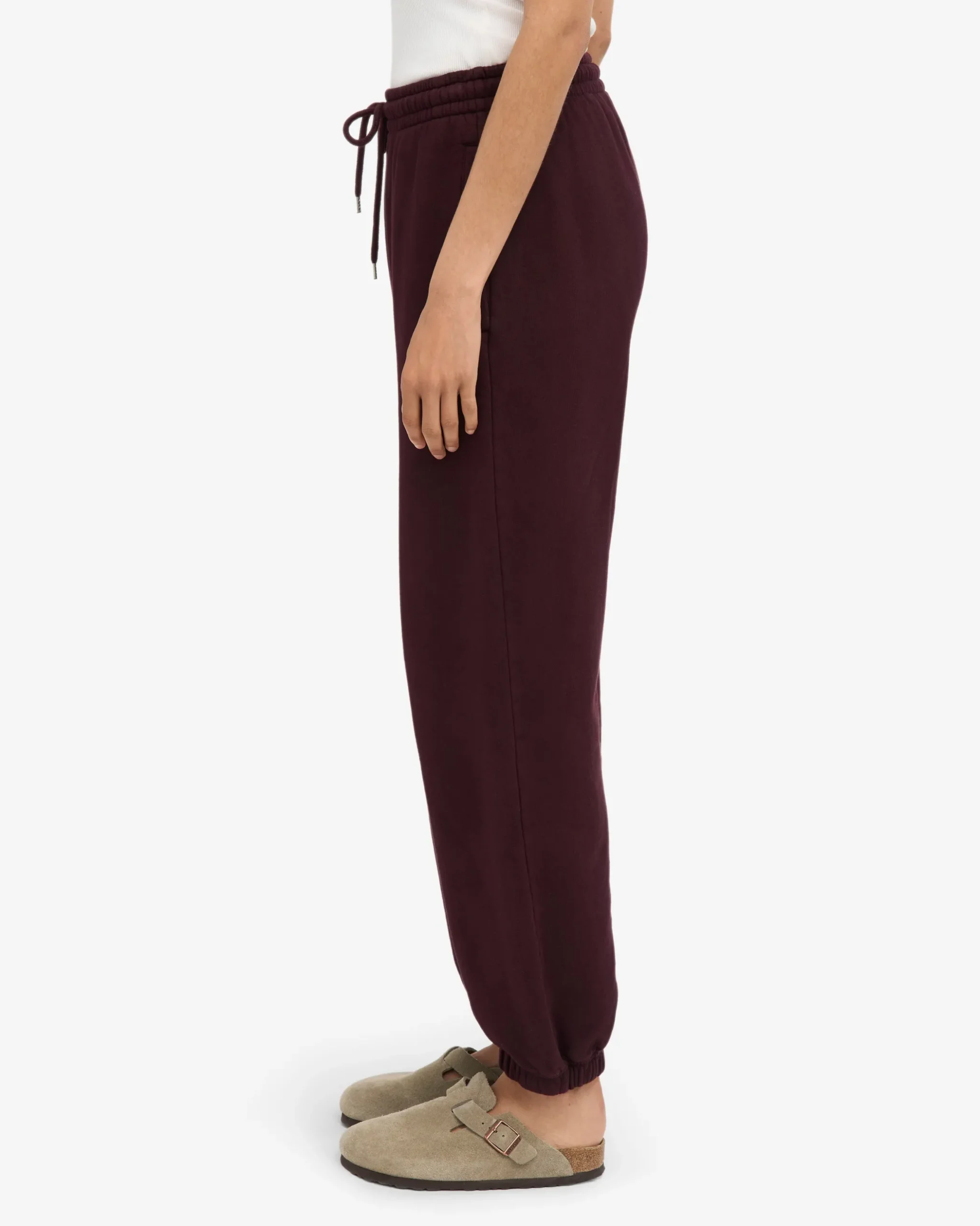 Organic Relaxed Sweatpants - Oxblood Red