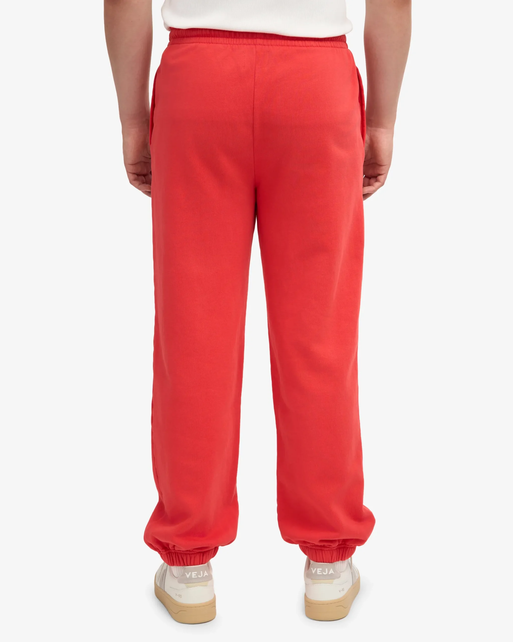 Organic Relaxed Sweatpants - Red Tangerine