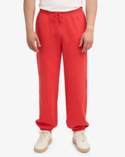 Organic Relaxed Sweatpants - Red Tangerine