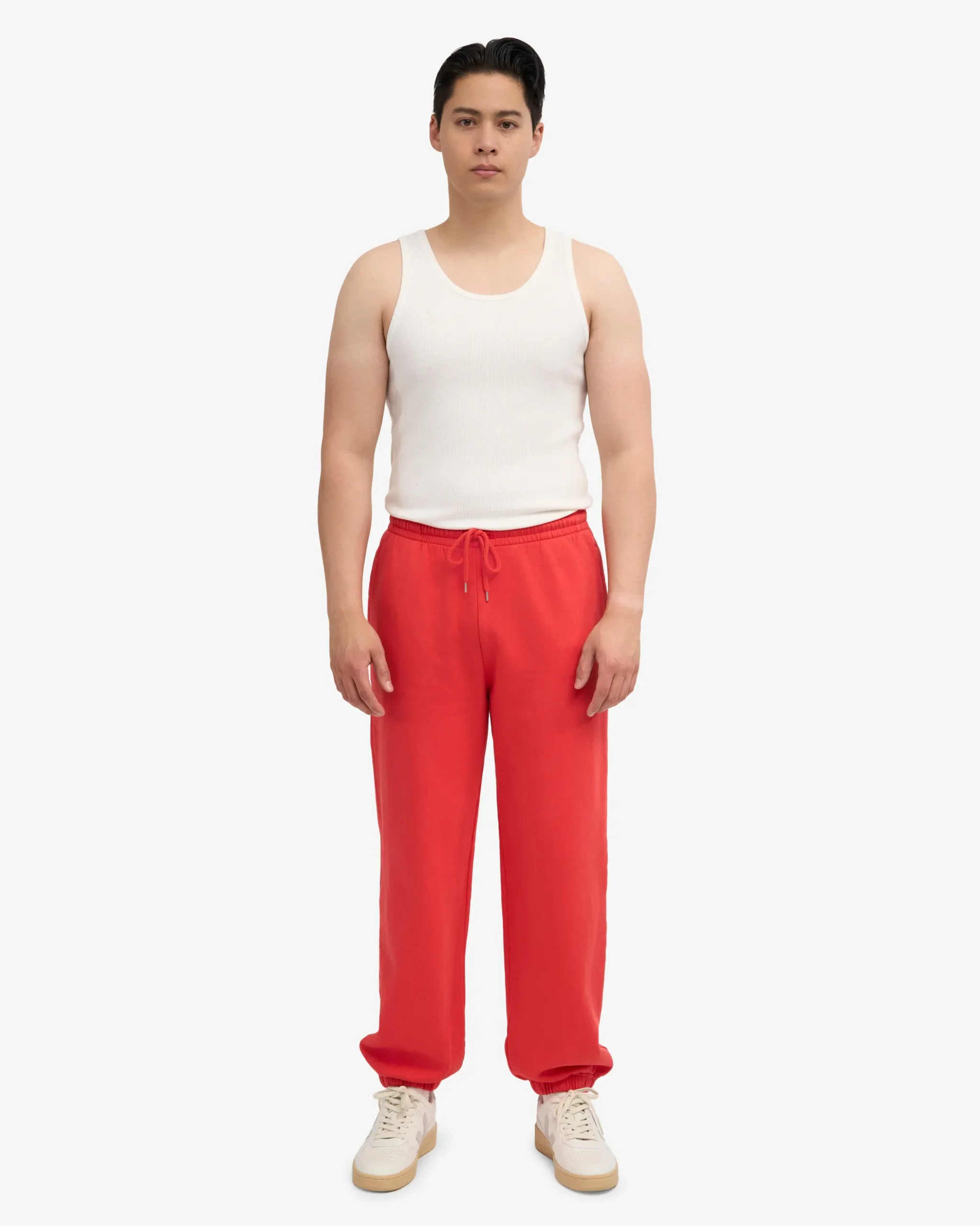 Organic Relaxed Sweatpants - Red Tangerine