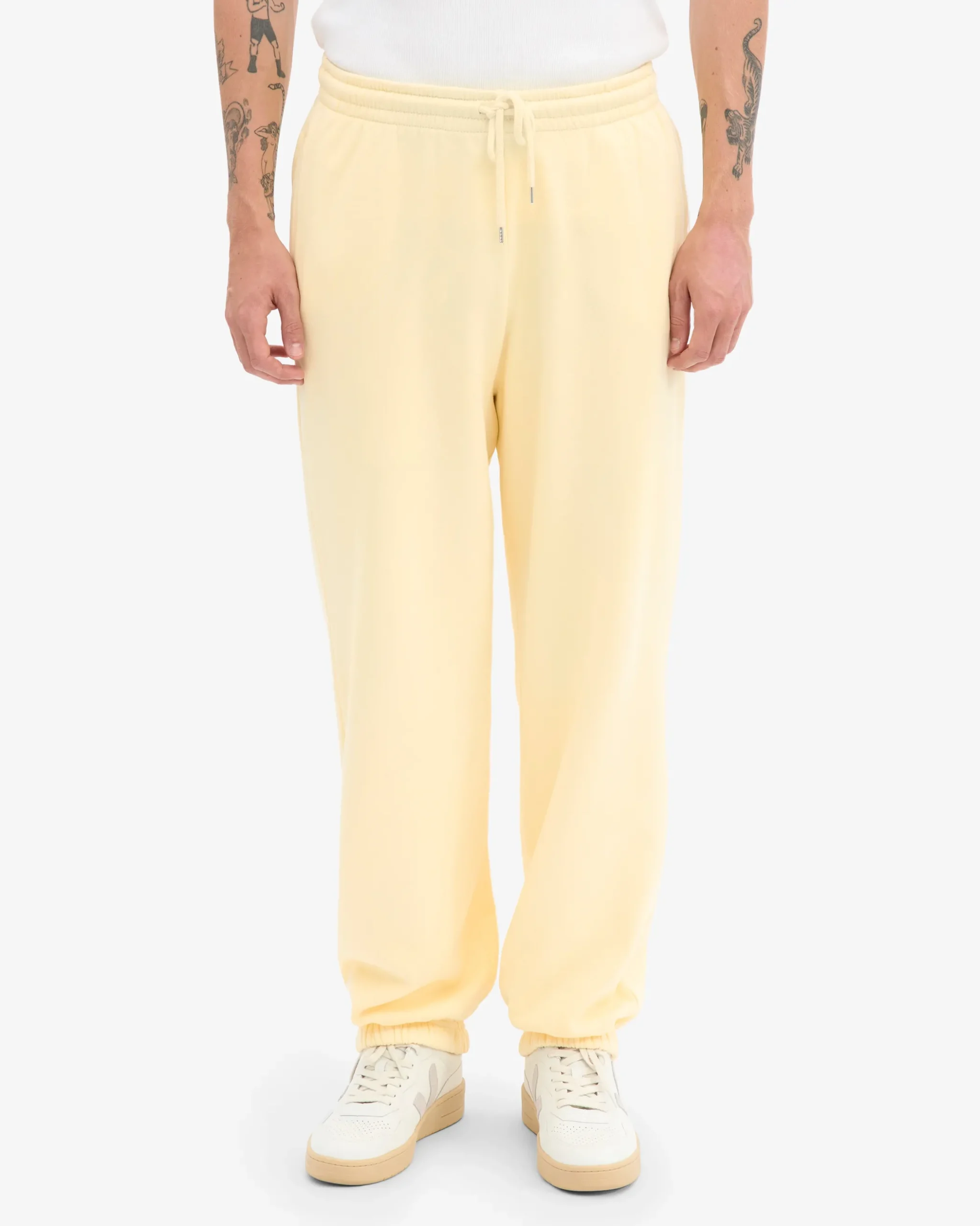 Organic Relaxed Sweatpants - Soft Yellow