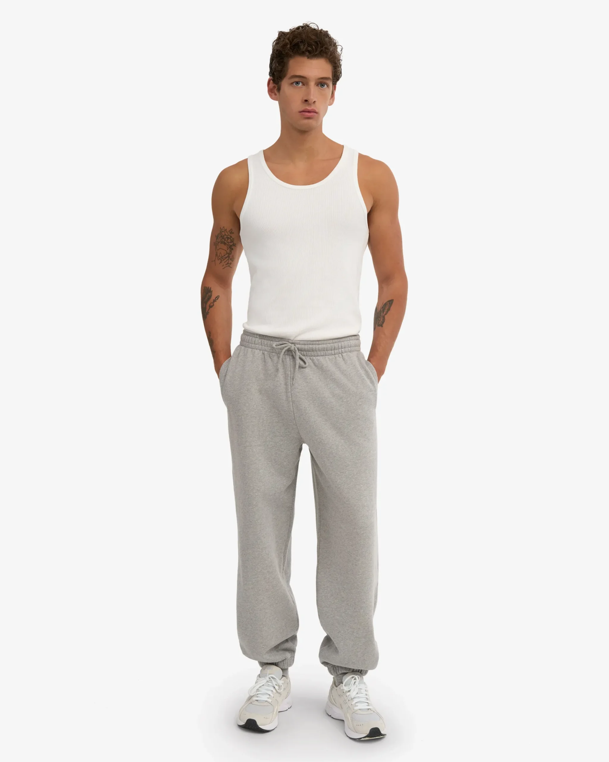 Organic Relaxed Sweatsuit - Heather Grey