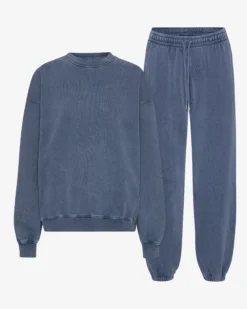 Organic Relaxed Sweatsuit - Neptune Blue