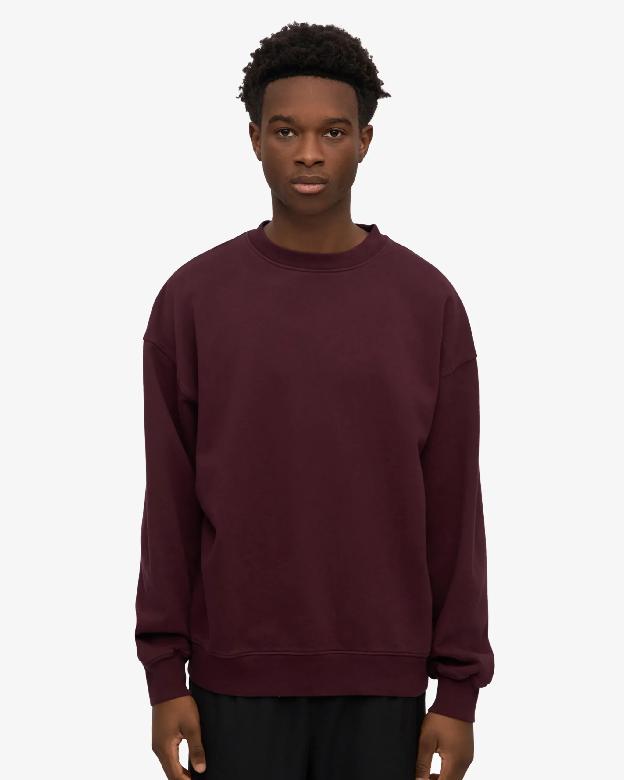 Organic Relaxed Sweatsuit - Oxblood Red