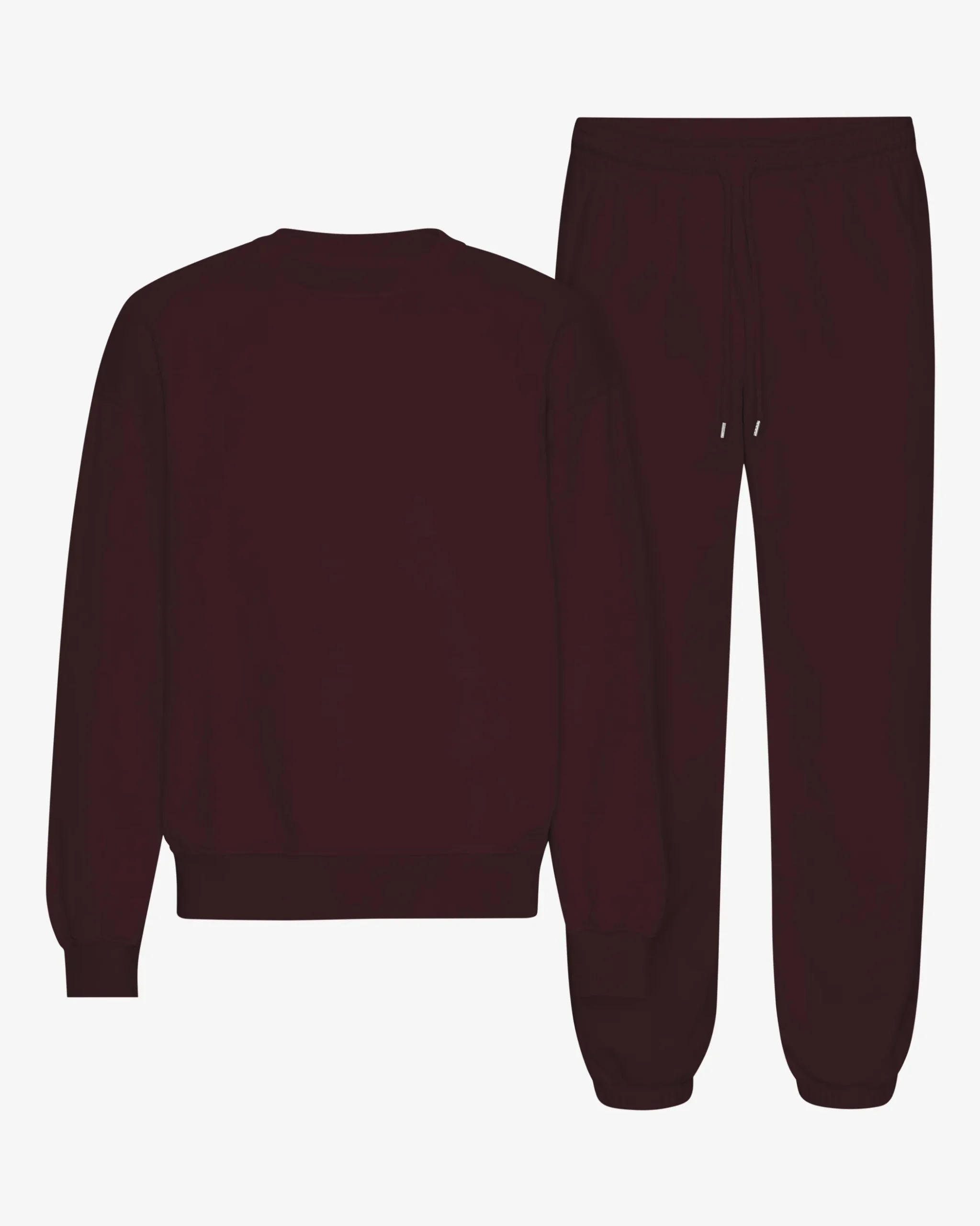 Organic Relaxed Sweatsuit - Oxblood Red