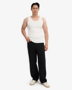 Organic Rib Tank Top - Optical White