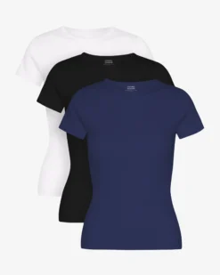 Organic Rib Tee - Mixed 03 (3-Pack)
