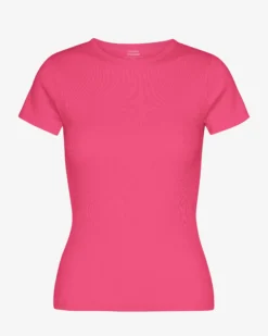 Organic Rib T-Shirt - Bubblegum Pink