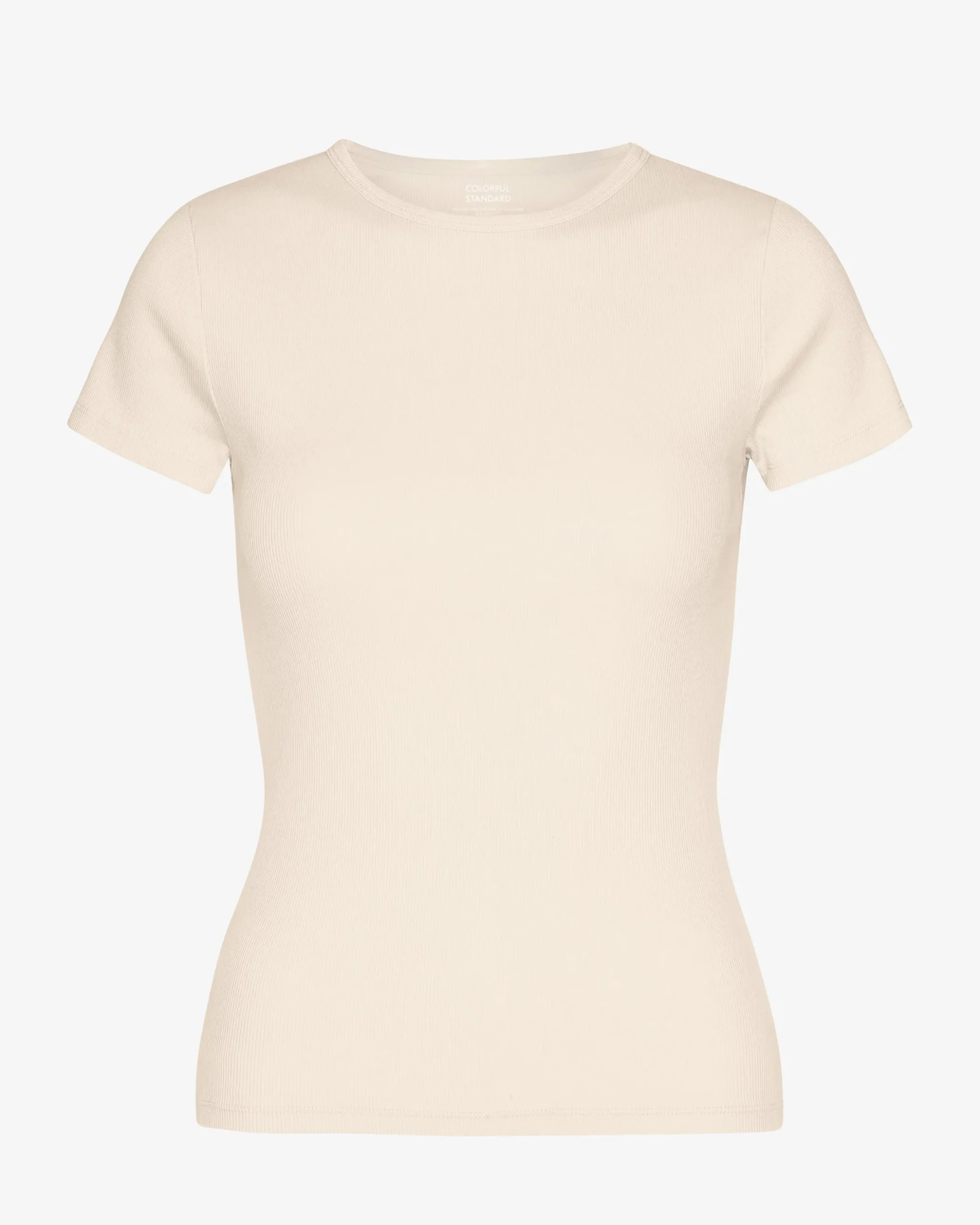 Organic Rib T-Shirt - Ivory White