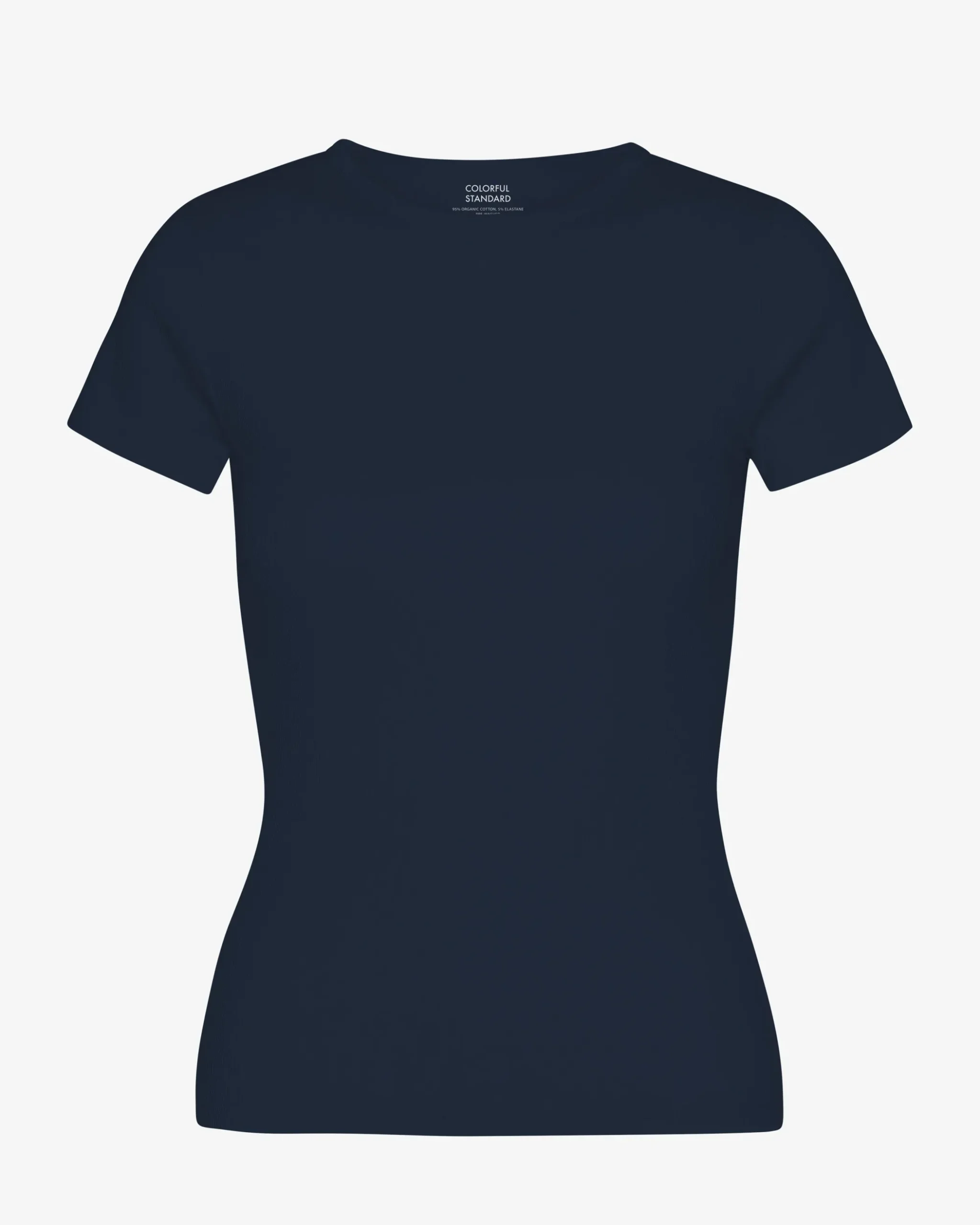 Organic Rib T-Shirt - Navy Blue
