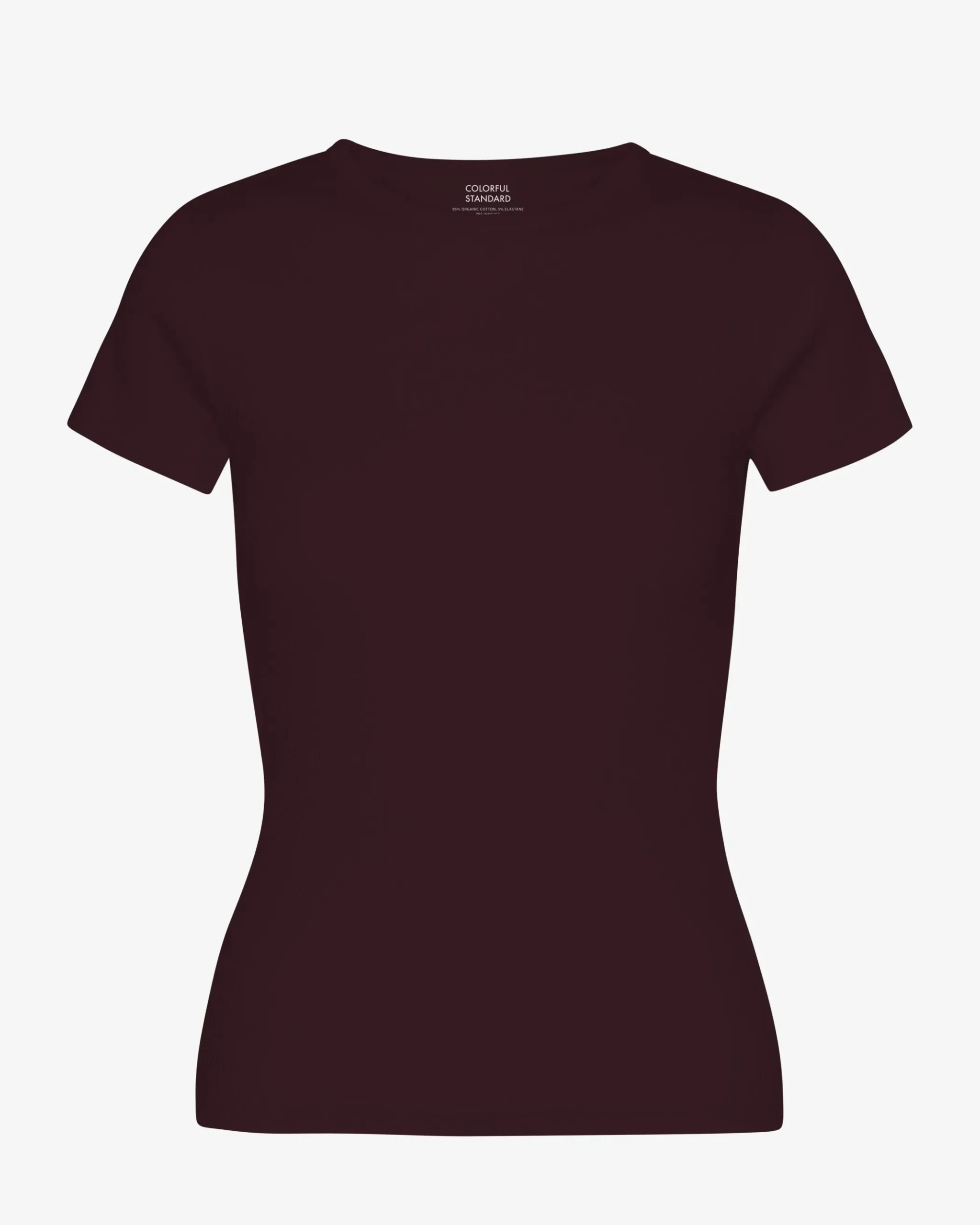 Organic Rib T-Shirt - Oxblood Red