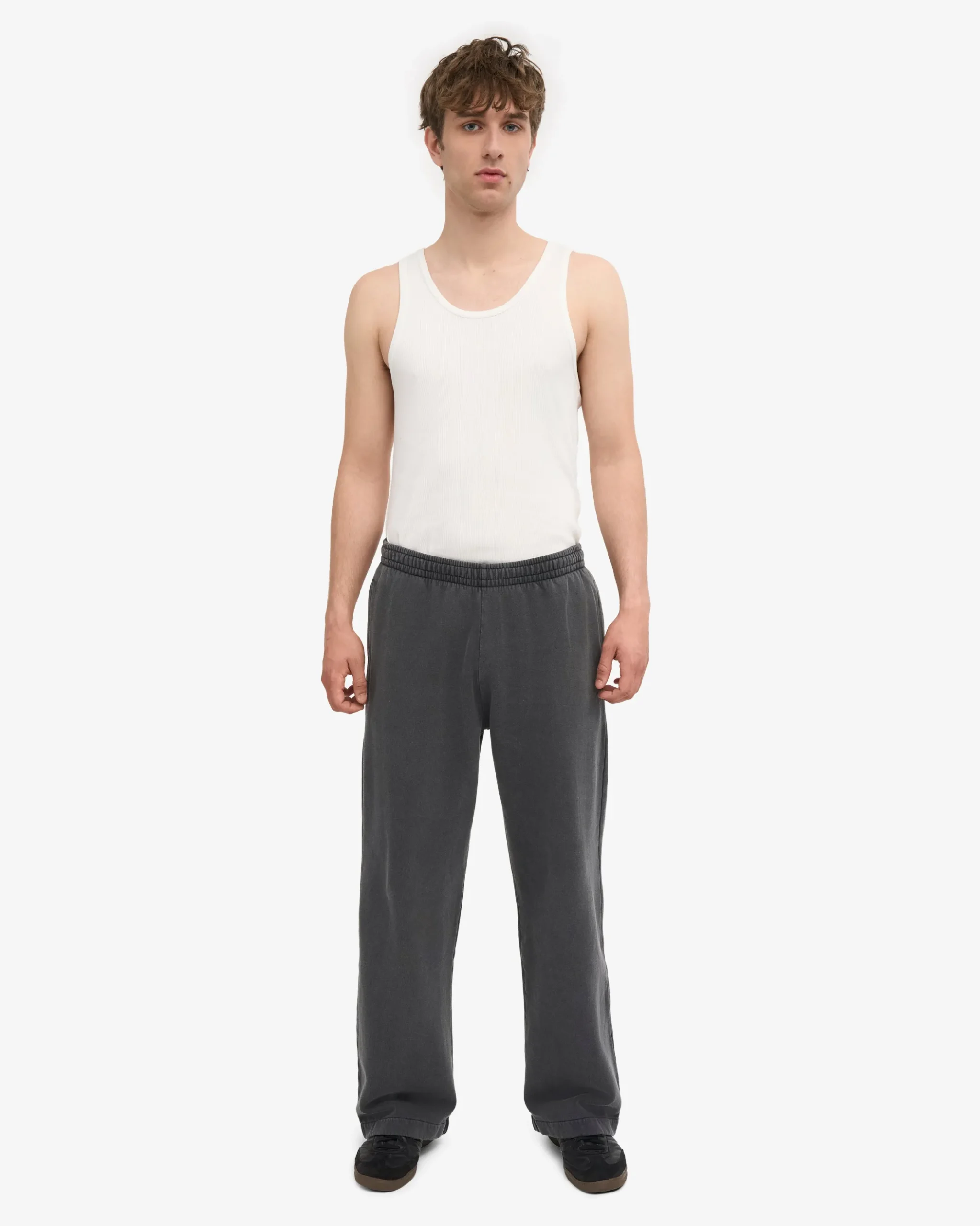 Organic Straight Leg Sweatpants - Faded Black