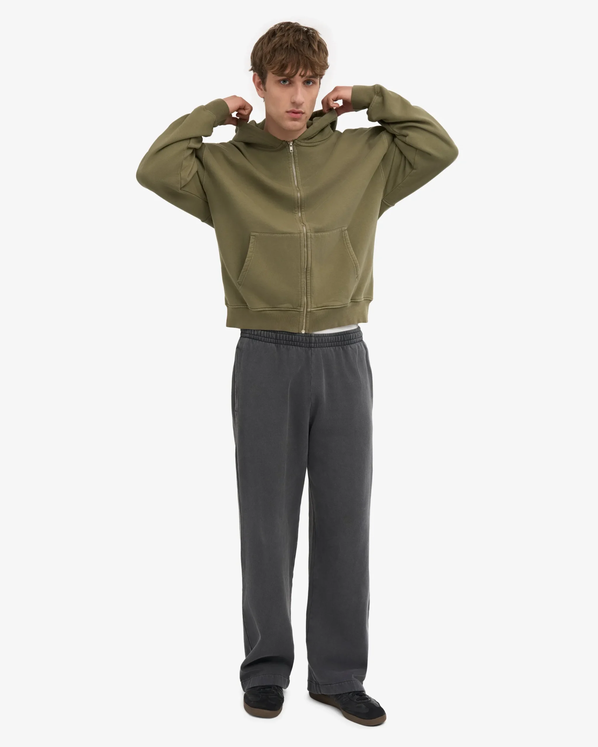 Organic Straight Leg Sweatpants - Faded Black