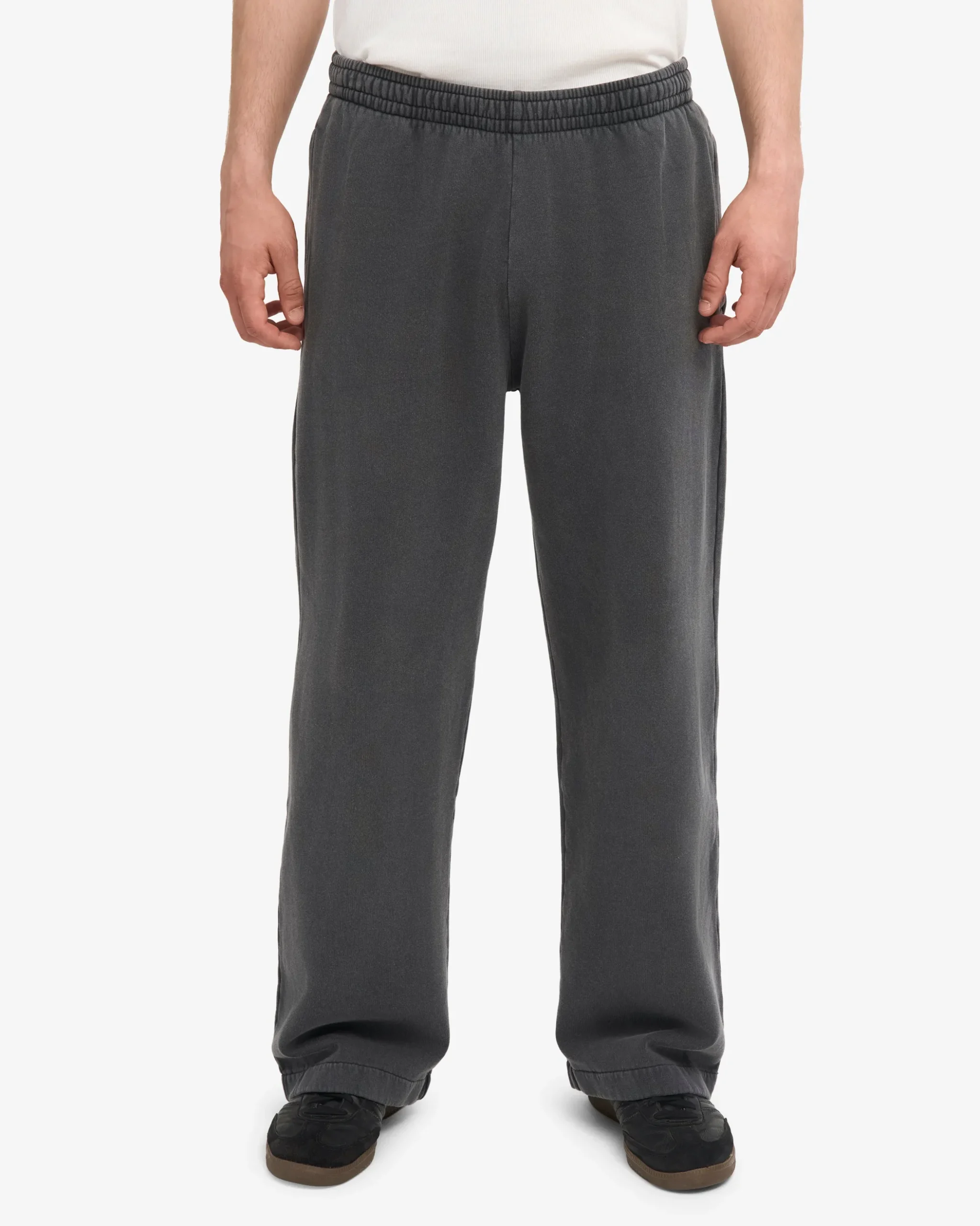 Organic Straight Leg Sweatpants - Faded Black