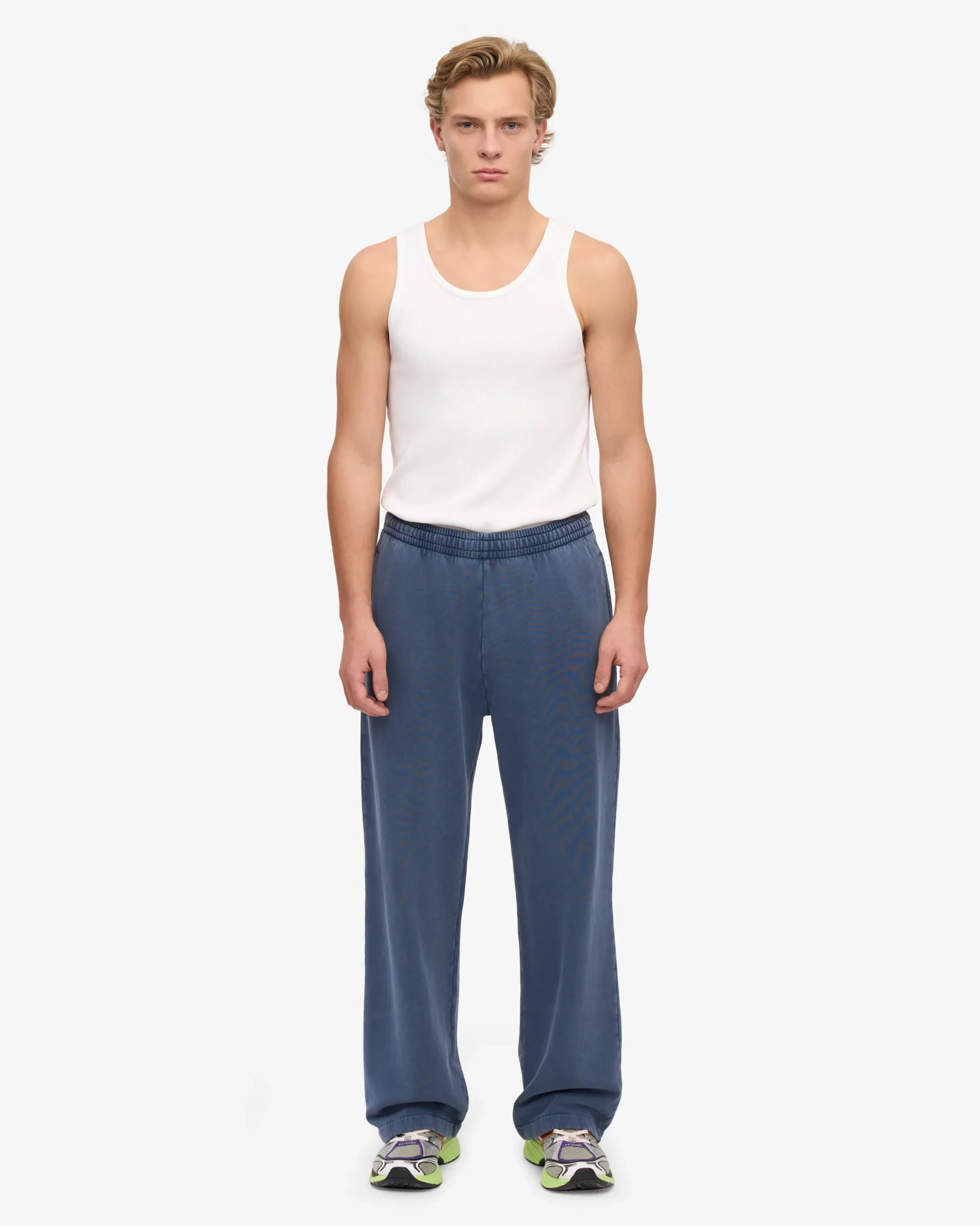Organic Straight Leg Sweatpants - Neptune Blue
