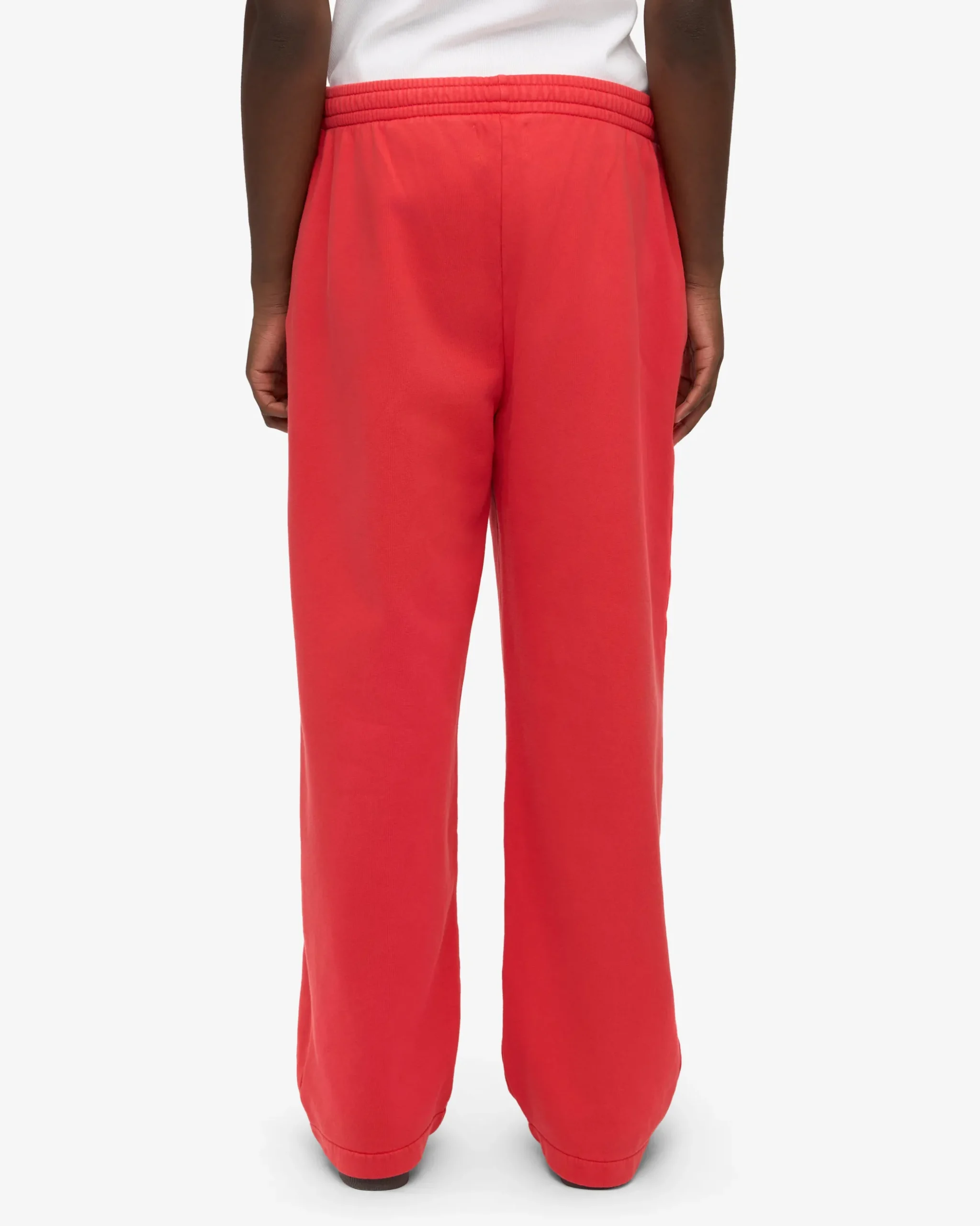 Organic Straight Leg Sweatpants - Red Tangerine