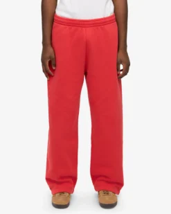 Organic Straight Leg Sweatpants - Red Tangerine