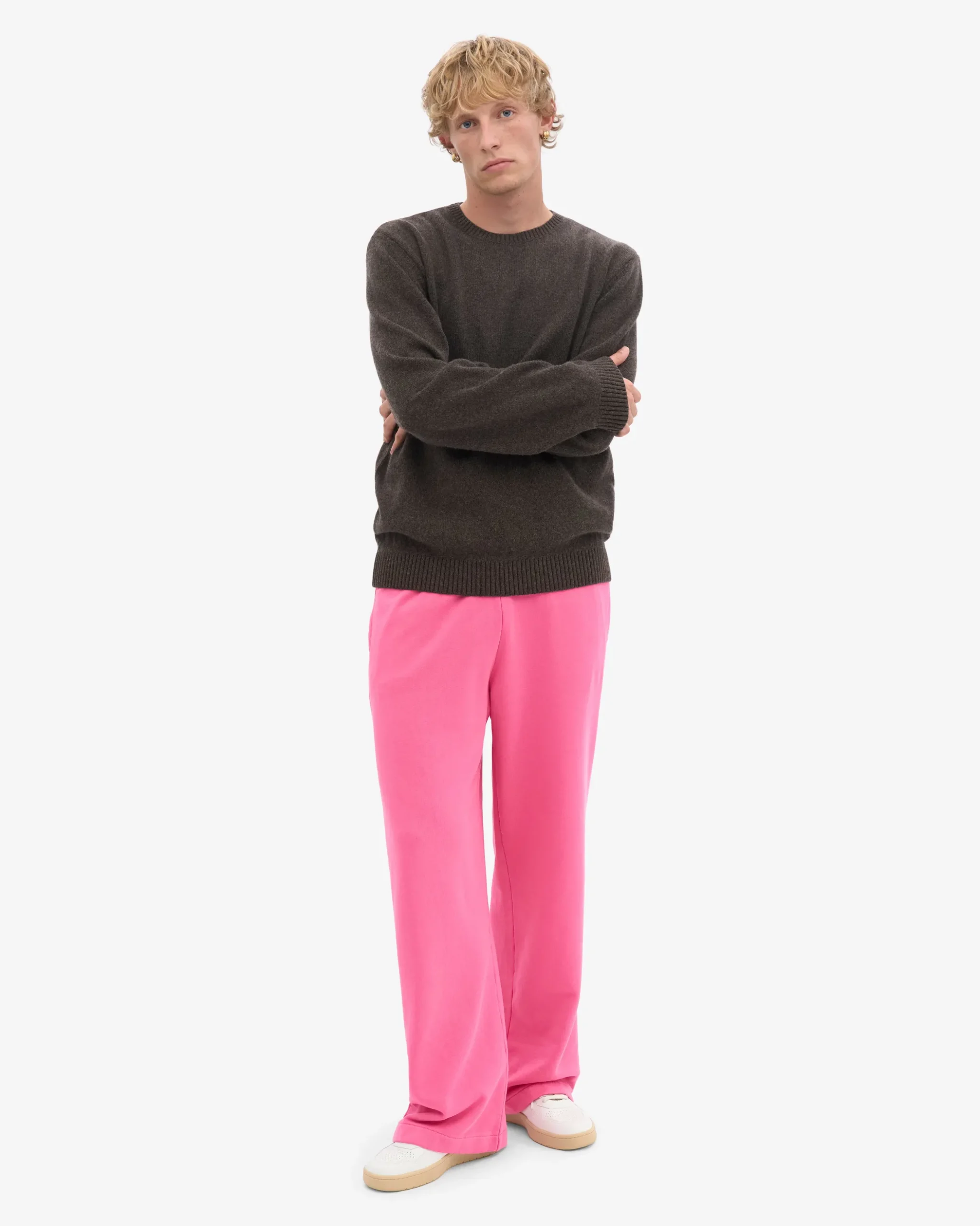 Organic Straight Leg Sweatpants - Bubblegum Pink